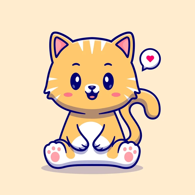 Ai mà không đổ trước hình mèo chibi de thương