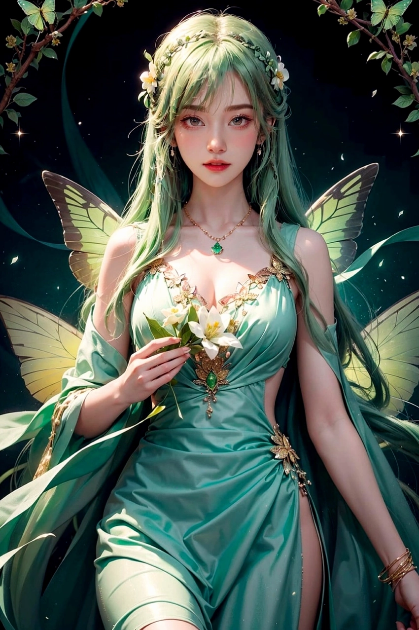 Ảnh anime girl xinh đẹp với mái tóc dài