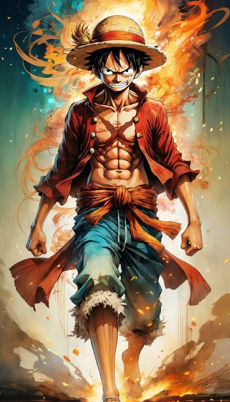 Ảnh anime luffy đẹp chất ngầu bùng nổ năng lượng