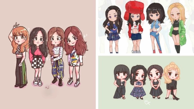 Ảnh Blackpink chibi siêu cute mà fan không thể bỏ qua