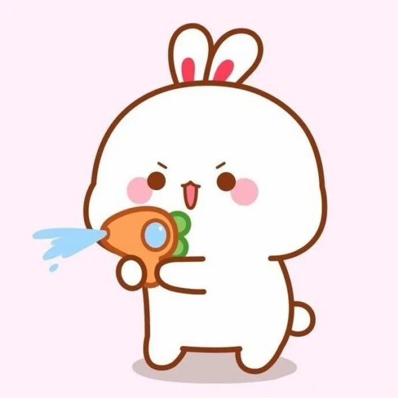 Ảnh chibi thỏ cute luôn làm bạn mỉm cười, dễ thương vô cùng