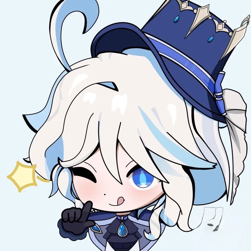 Ảnh furina chibi cực kỳ đáng yêu với phong cách ngọt ngào và dễ thương