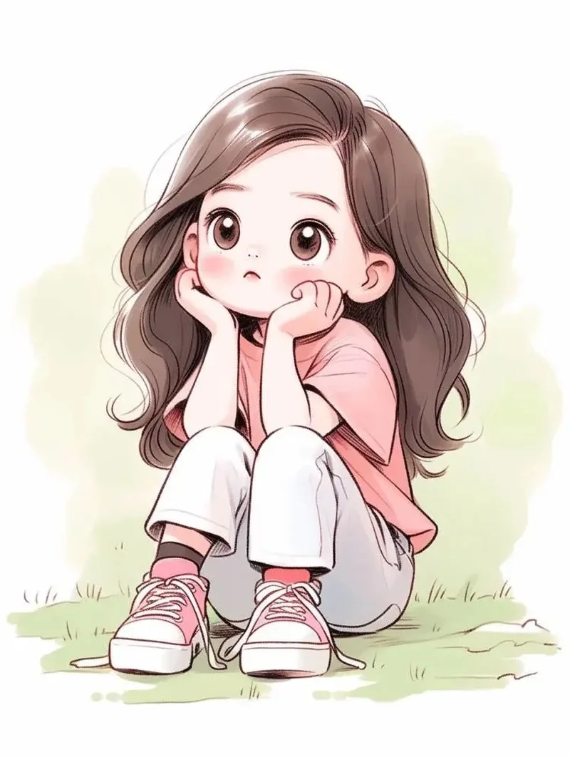 Ảnh gái chibi ngọt ngào, phù hợp để làm hình đại diện hoặc làm quà tặng