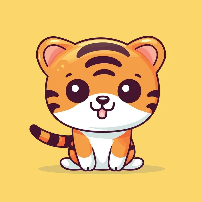 Ảnh hổ chibi cực kỳ dễ thương sẽ làm bừng sáng không gian của bạn