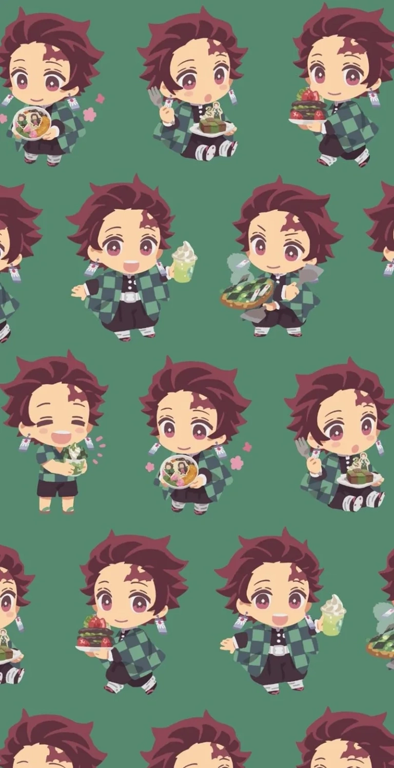 Ảnh Tanjiro chibi ngộ nghĩnh, siêu cute cho fan anime