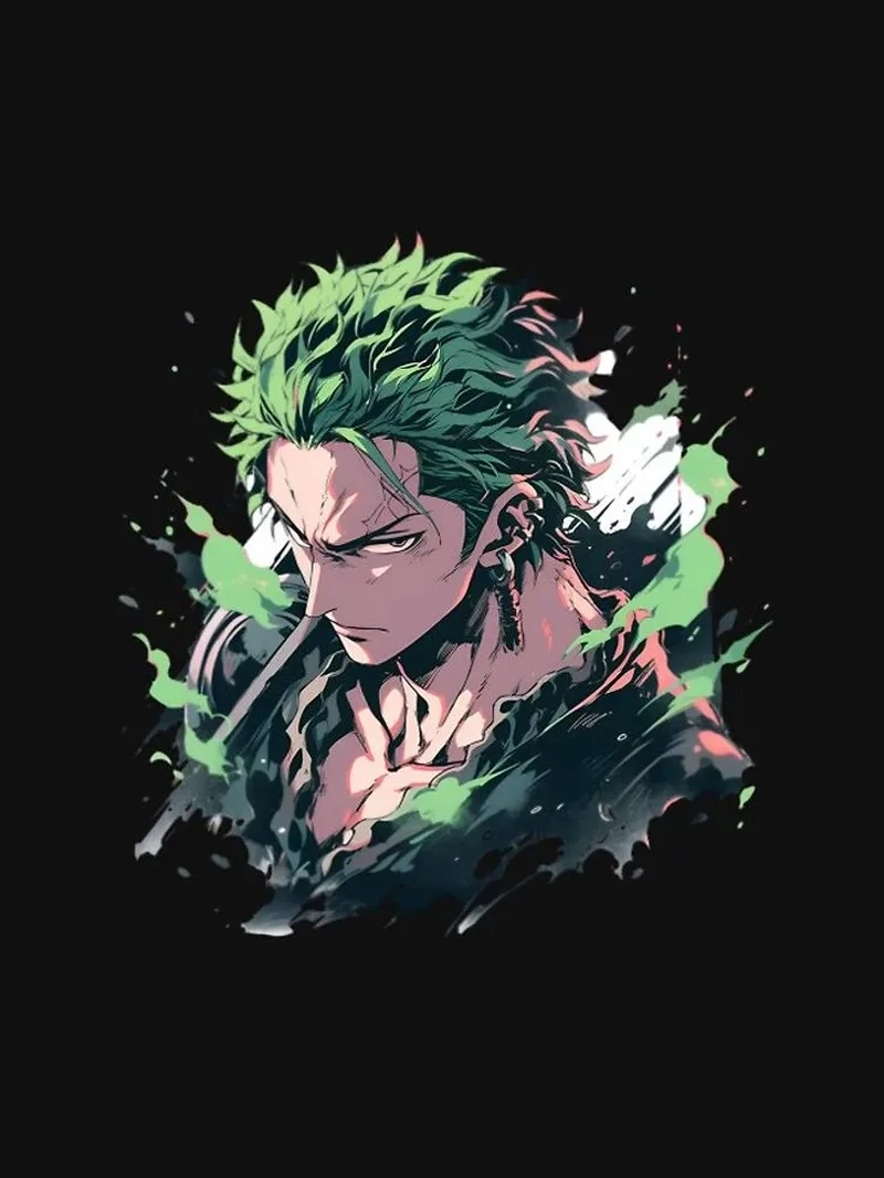 Ảnh zoro chibi ngầu nhất thể hiện khí chất mạnh mẽ của Zoro.