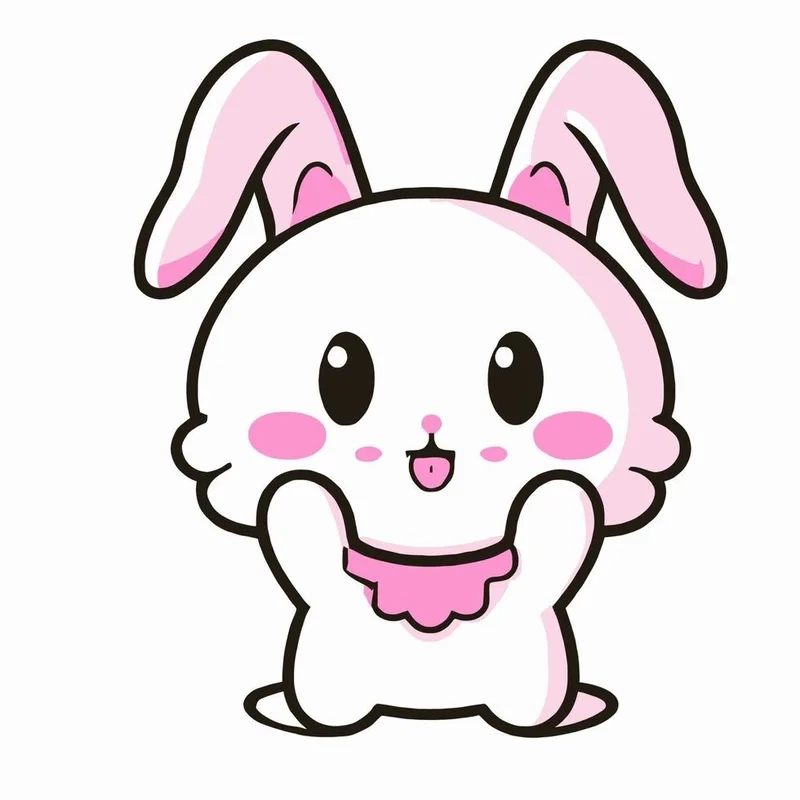 Anime thỏ cute hình chibi hoàn hảo cho mọi không gian yêu thích