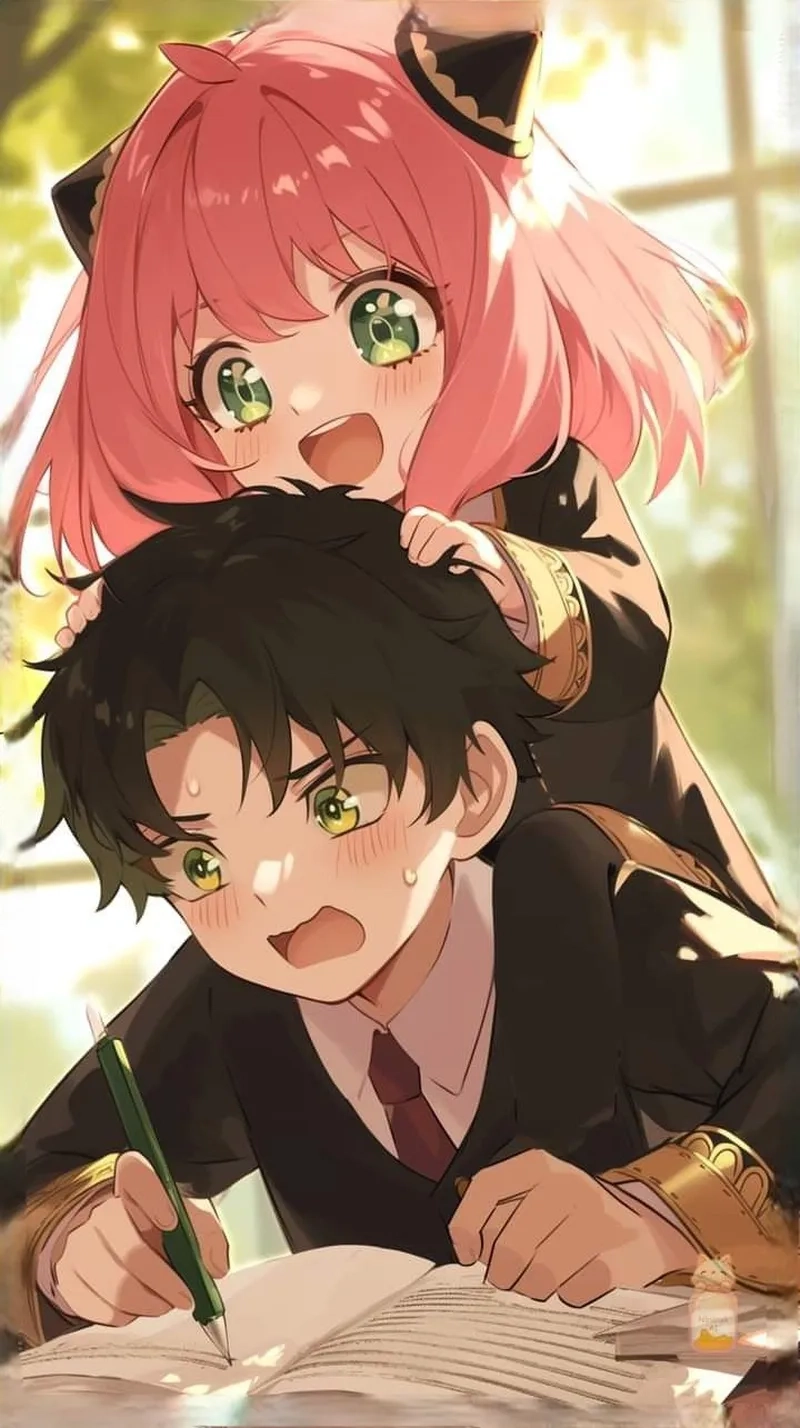 Anya x Damian fanart hình vẽ ngọt ngào