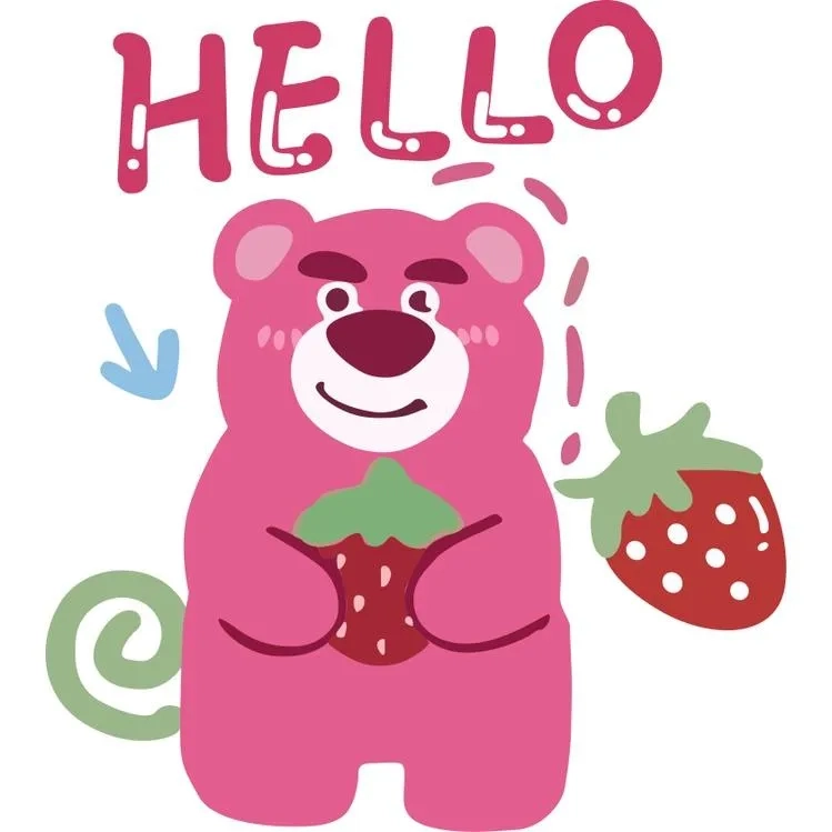 Avatar gấu dâu lotso hồng phấn đáng yêu