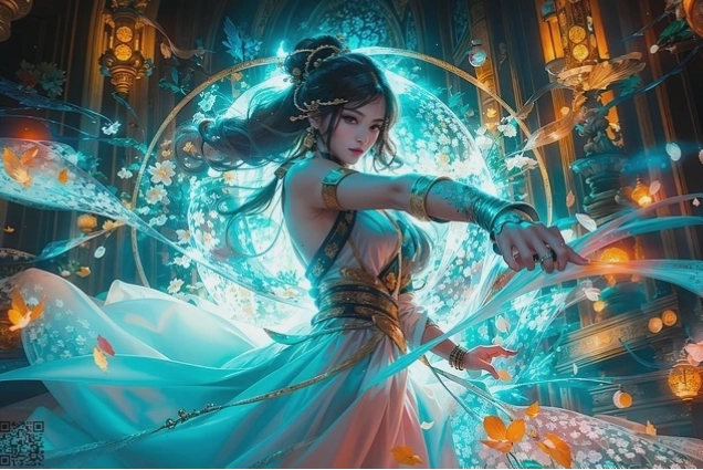Avatar hoạt hình cô gái với nụ cười tươi tắn