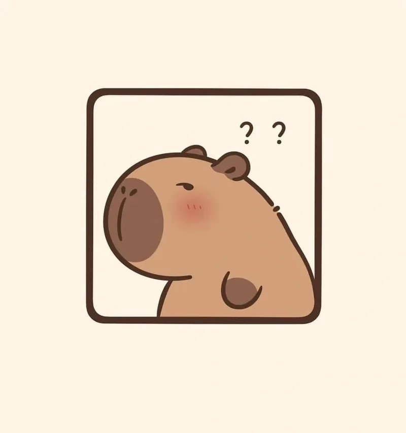 Bộ ảnh chibi ảnh capybara chibi siêu xinh