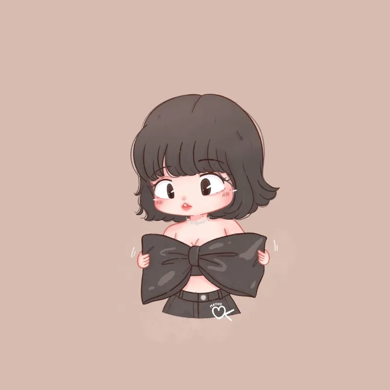 Bộ ảnh chibi lisa blackpink khiến fan mê mẩn