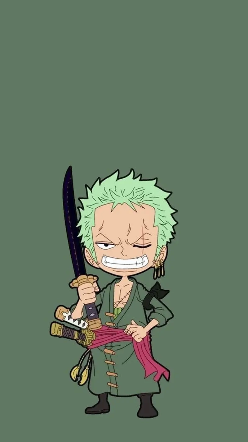 Bộ ảnh Chibi Zoro kiếm sĩ lạc đường siêu ngầu và đáng yêu