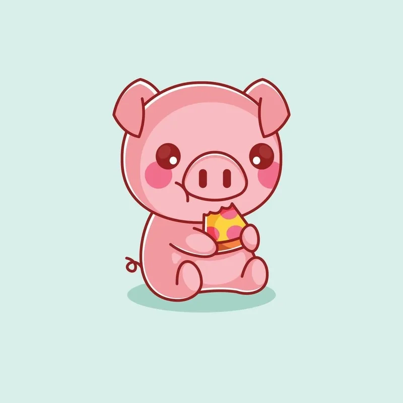 Bộ ảnh hình con heo chibi cực đáng yêu cho bạn