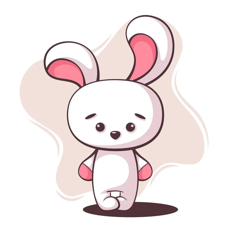 Bộ ảnh hình thỏ hoạt hình cute dành cho team thích dễ thương