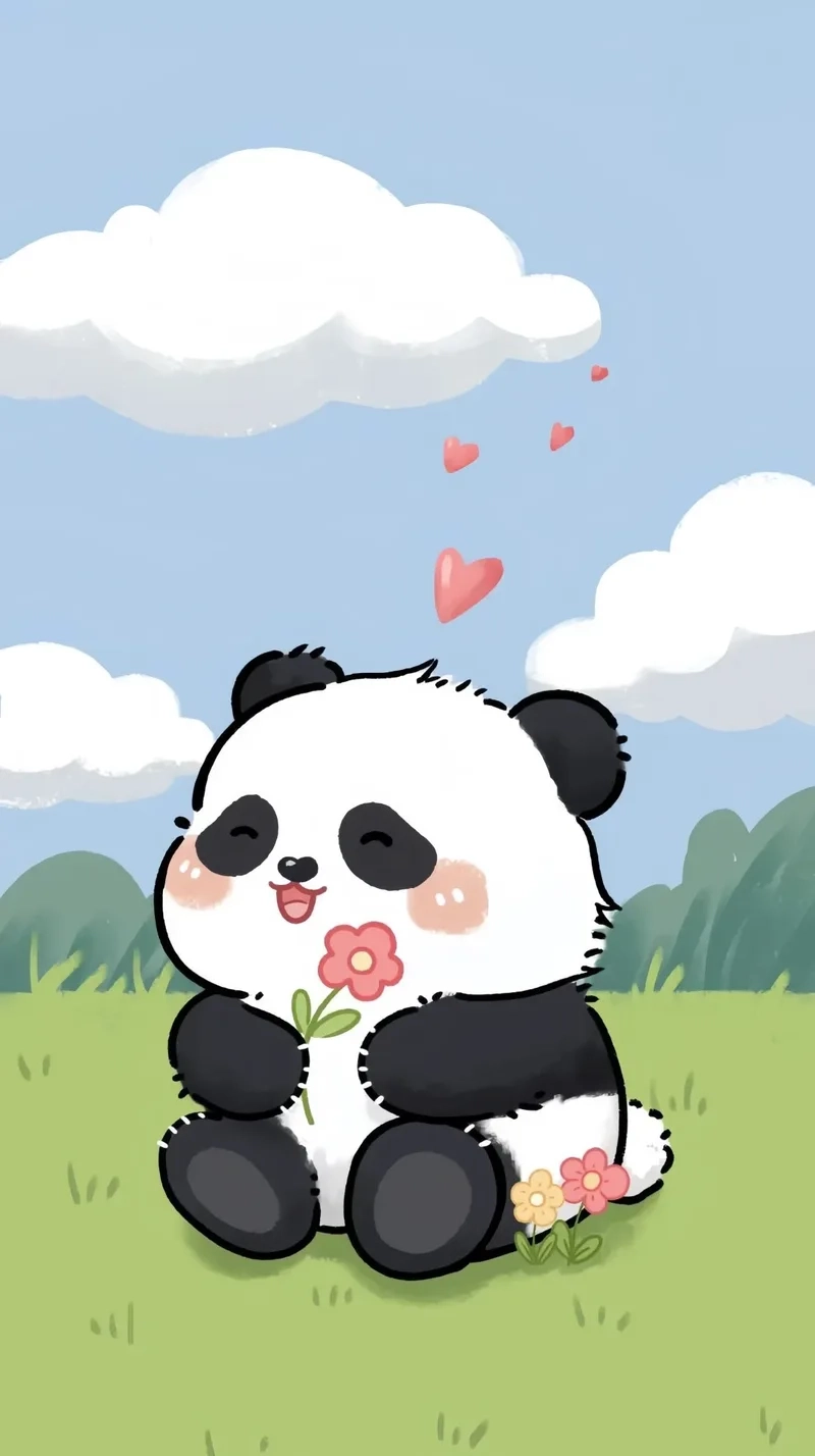 Bộ đôi gấu trúc gấu trúc avatar cute chibi cực hot trên mạng