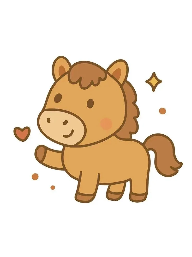 Bộ ngựa chibi hình vẽ cute đẹp lung linh