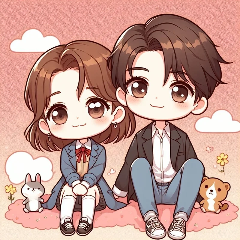 Bộ sưu tập anime chibi cute avatar đôi dành riêng cho couple