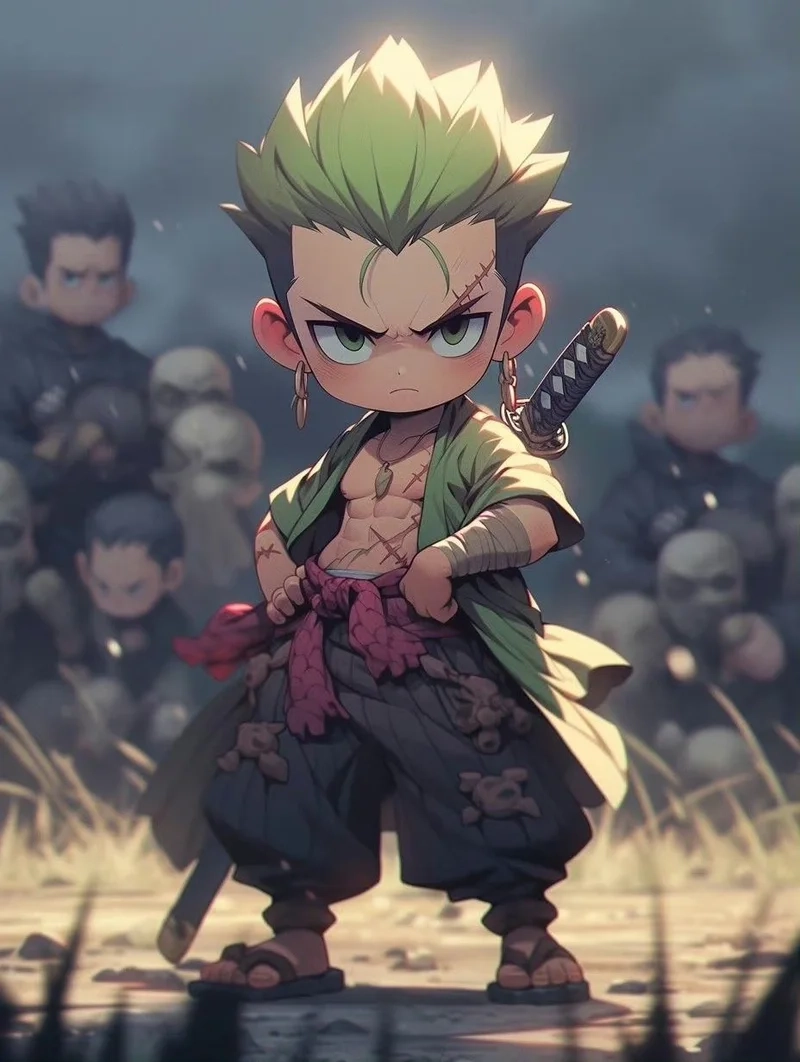 Bộ sưu tập cute zoro chibi siêu đáng yêu cho fan Zoro