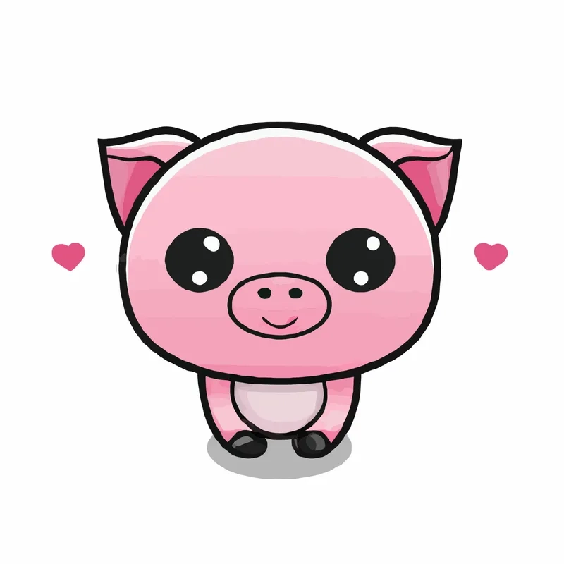 Bộ sưu tập hình heo cute chibi cực đáng yêu và xinh xắn