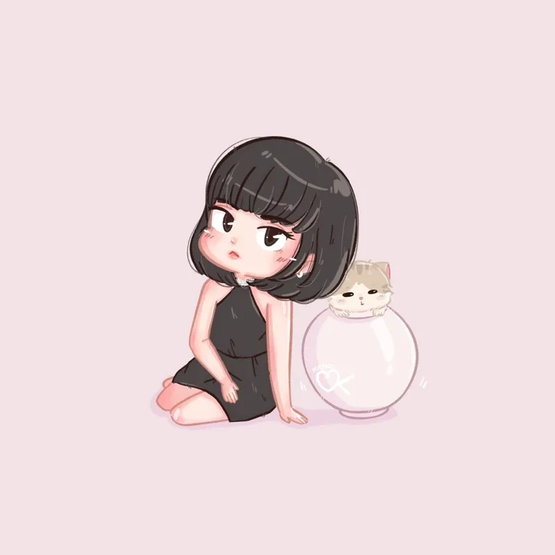 Bộ sưu tập lisa blackpink chibi dễ thương cho fan cứng