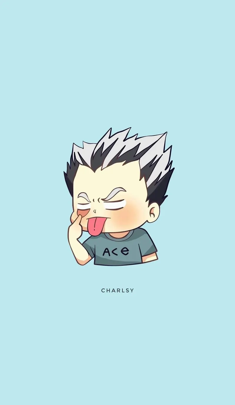 Bokuto chibi đáng yêu đến mức muốn ôm ngay lập tức