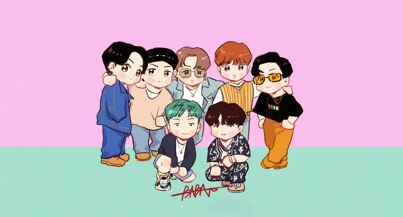 Bts chibi christmas làm mùa lễ hội thêm phần đáng yêu