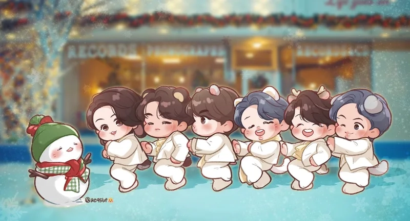Bts chibi cute khiến trái tim fan BTS phải tan chảy