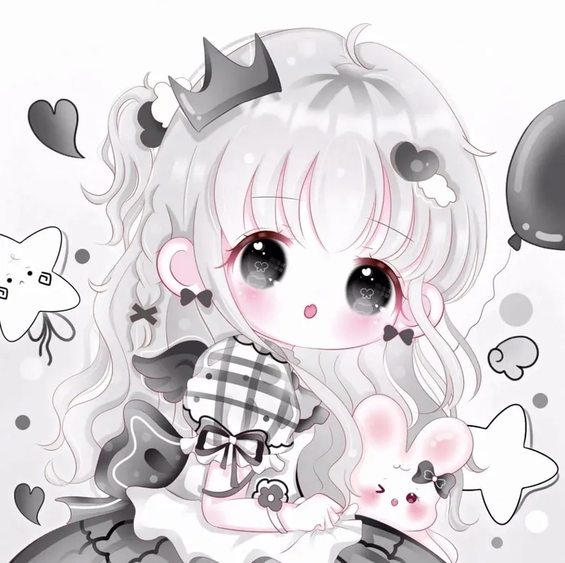 Bùng nổ đáng yêu cùng dễ thương cute anime chibi nữ