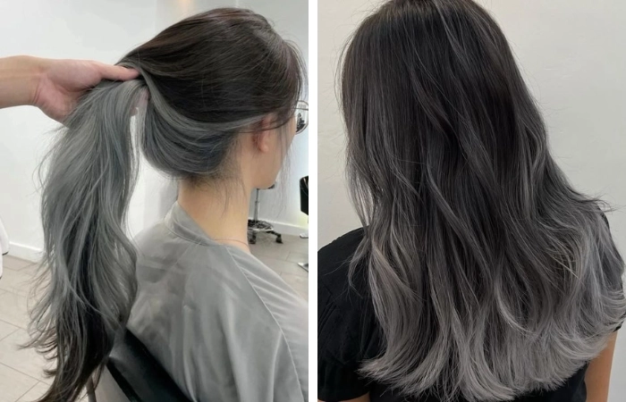 Bước đơn giản cho cách nhuộm tóc màu xám khói tại nhà