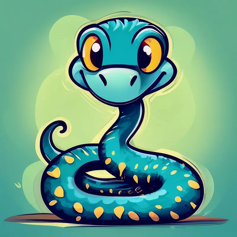 Cách vẽ rắn chibi dễ dàng cho các bạn mới
