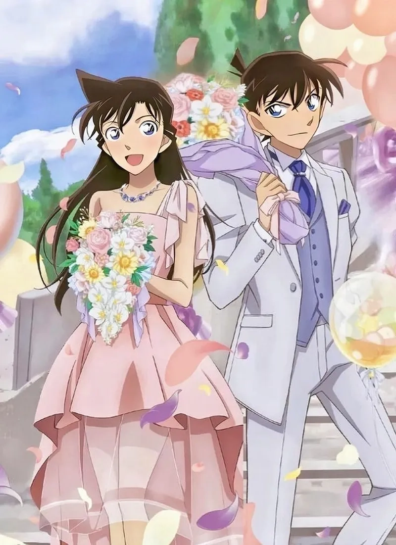 Cách vẽ Ran Mori và Shinichi hướng dẫn chi tiết