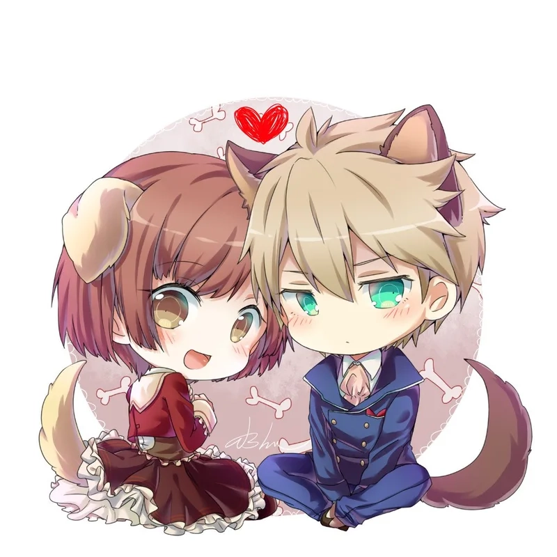 Cặp hình chibi cute cặp đôi đẹp mê ly cho bạn và người ấy