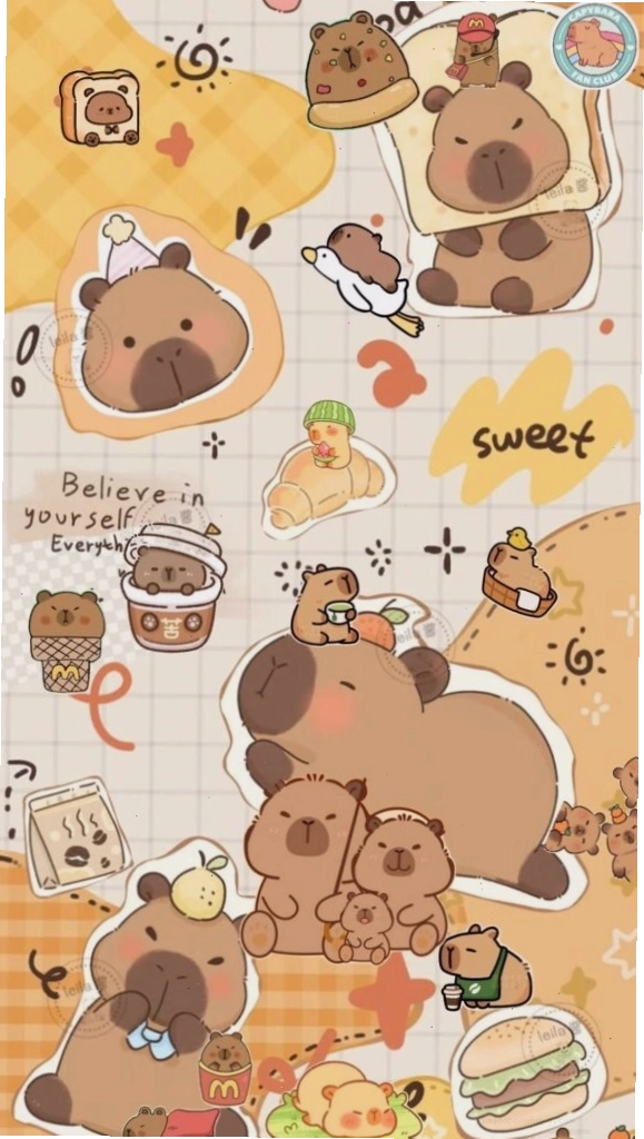 Capybara bộ đôi vô tri buổi sáng