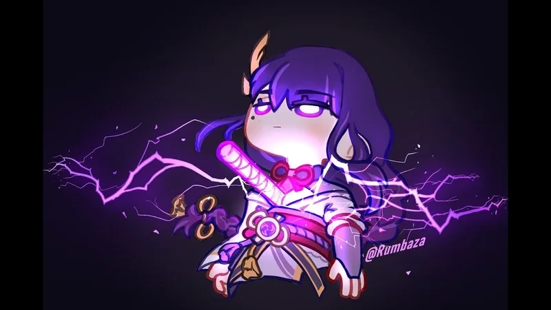 Chia sẻ chibi raiden shogun gif cực dễ thương cùng bạn bè
