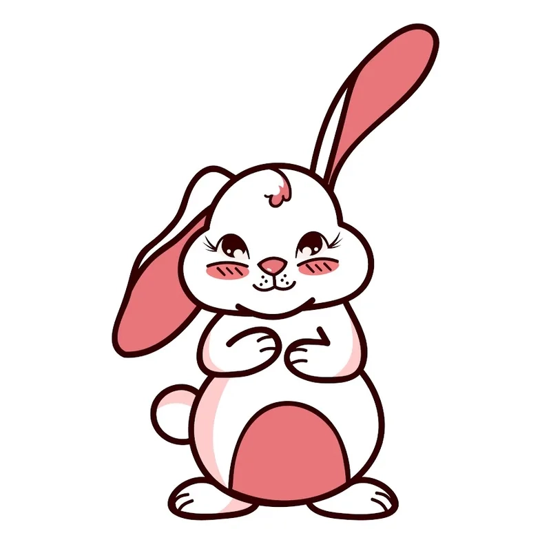 Chibi cute hình thỏ cute giúp không gian của bạn thêm phần ngọt ngào