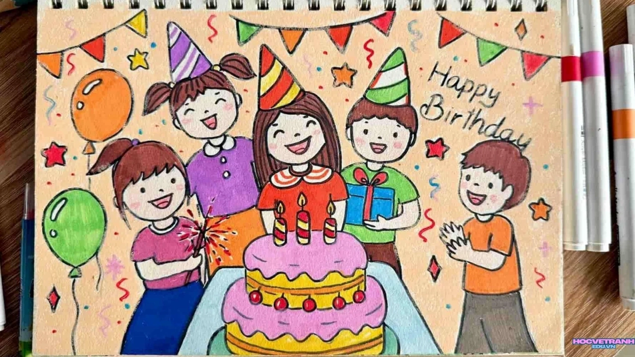Chibi Hình Vẽ Cute Chúc Mừng Sinh Nhật: Tuyển Tập Mẫu Độc Đáo Nhất 2026