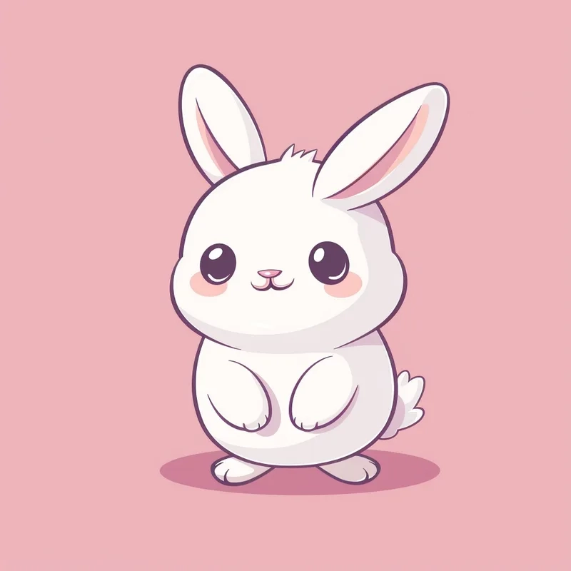 Chibi vẽ con thỏ cute dễ thương, đơn giản nhưng lại vô cùng thu hút