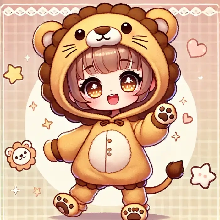 Chìm đắm trong vẻ đẹp đáng yêu của sư tử chibi