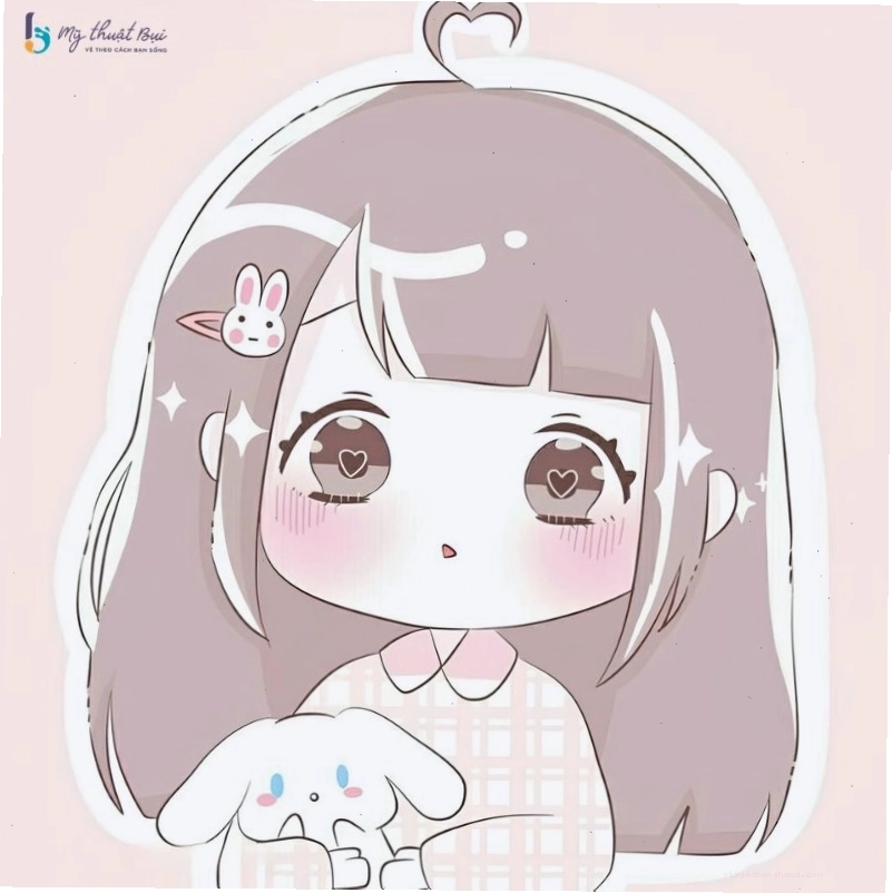 Cô gái anime chibi với trang phục mùa đông ấm áp
