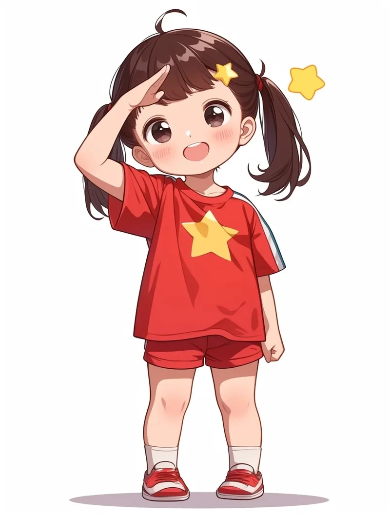 Cô gái chibi dễ thương là hình ảnh đáng yêu không thể thiếu