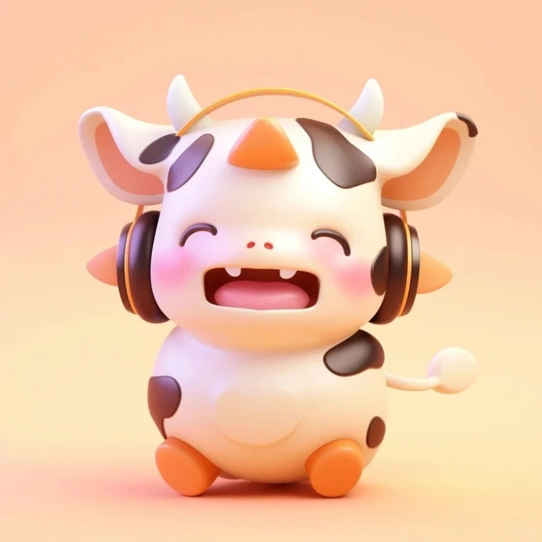 Con bò chibi đáng yêu với tạo hình ngộ nghĩnh cực hút mắt