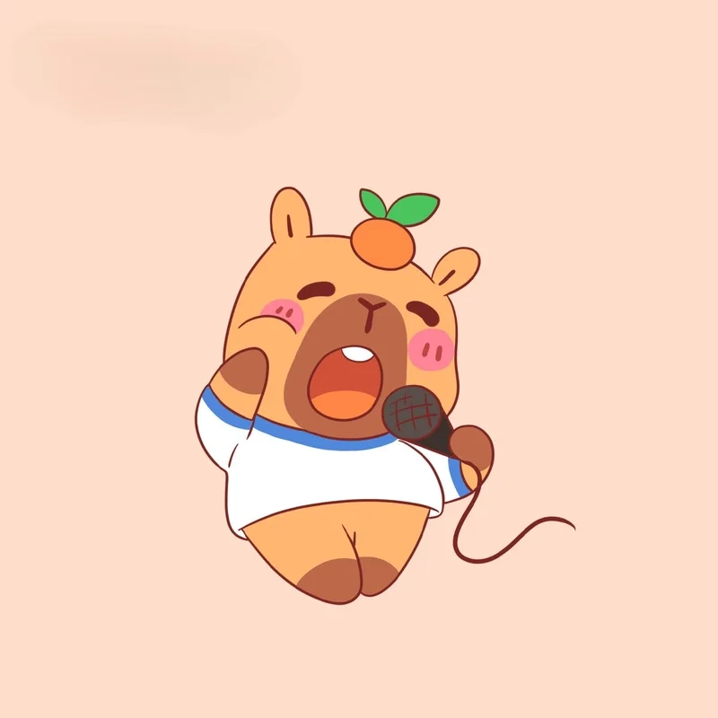 Cực phẩm hình cute hình capybara chibi cute khiến ai cũng thích