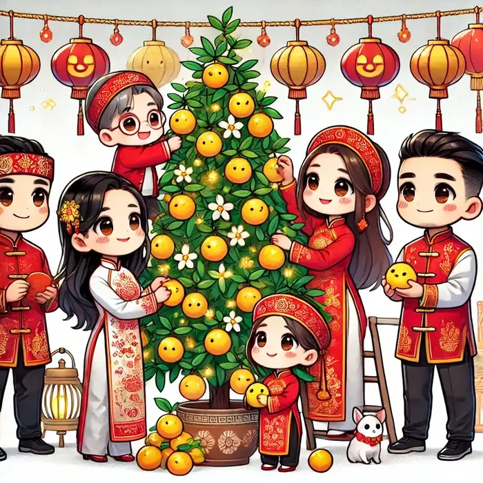 Cùng bé sáng tạo với chibi tết ghép mặt siêu dễ thương