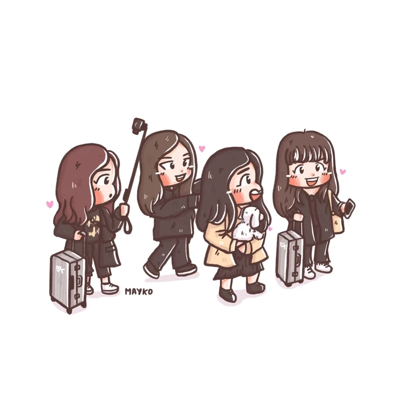 Cùng chiêm ngưỡng chibi black pink trong những bức vẽ ngọt ngào