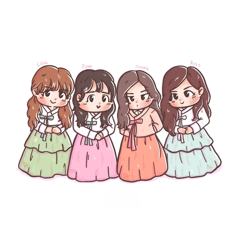 Cùng chiêm ngưỡng hình chibi blackpink cực kỳ dễ thương và sinh động