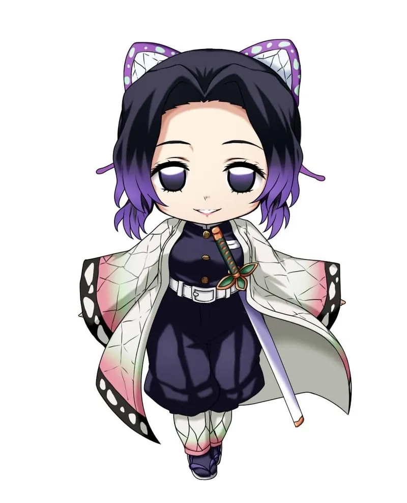 Cùng khám phá hình shinobu chibi cute cực kỳ dễ thương
