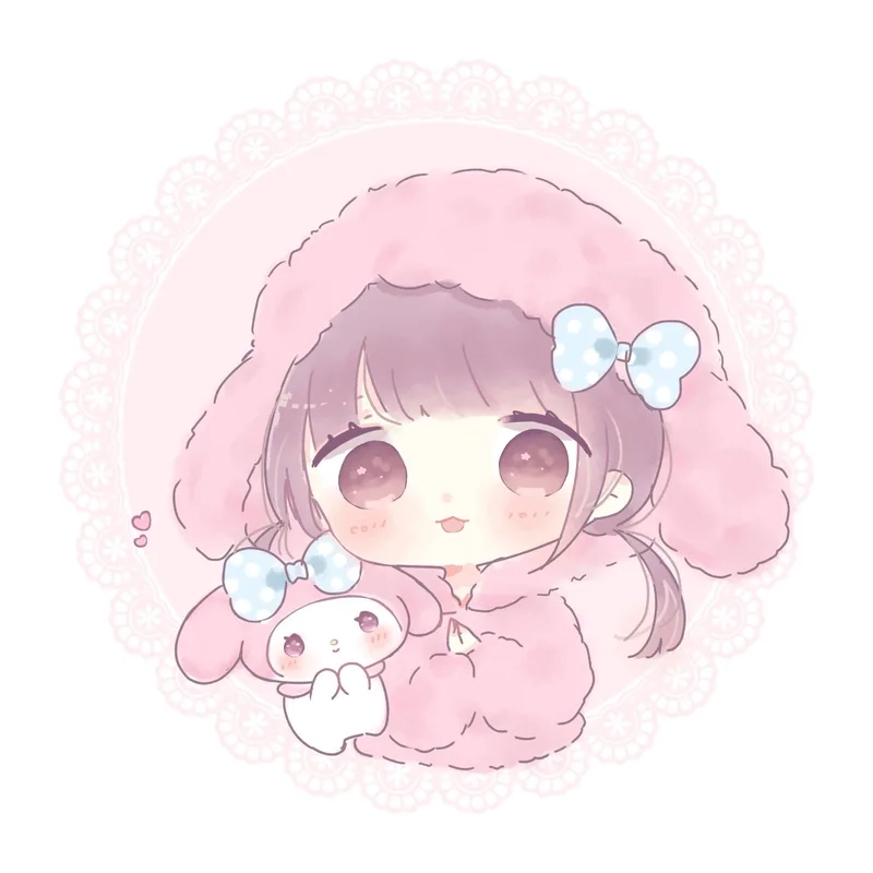 Đắm chìm trong hình anime nữ cute chibi ngọt ngào