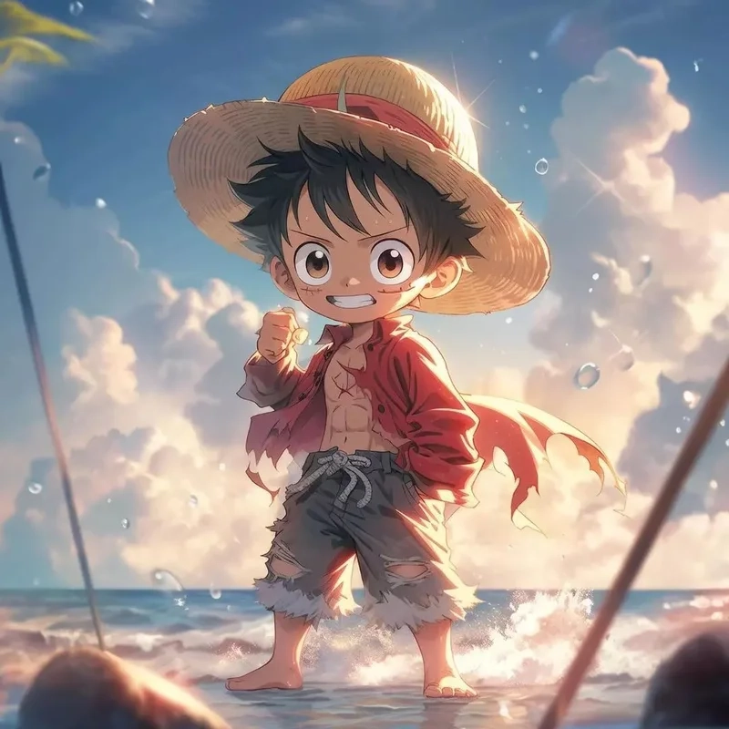 Đặt ngay hình nền one piece luffy chibi wallpaper siêu ngầu