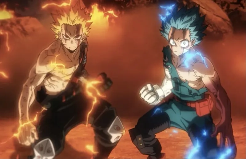 Deku and Bakugo vs Nine là cuộc chiến đỉnh cao trong My Hero Academia